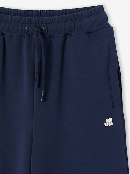Wide-leg sports trousers for girls anthracite - vertbaudet enfant 