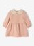 Baby dress in fleece with crochet collar green+rosy - vertbaudet enfant 