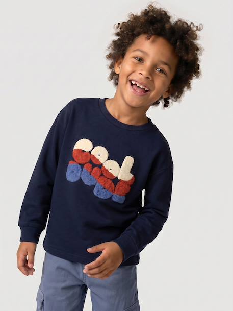 Long-sleeved T-shirt for boys hazel+navy blue - vertbaudet enfant 
