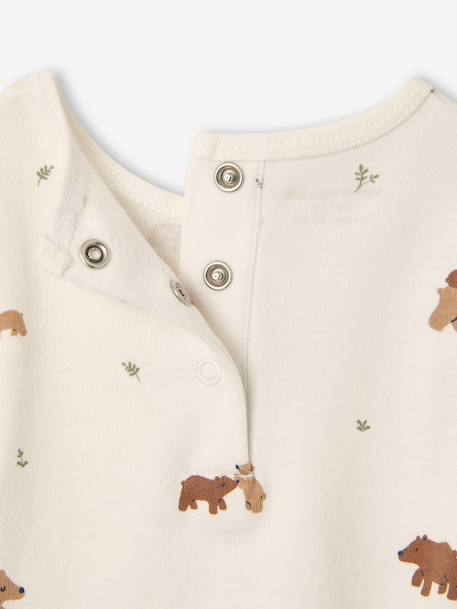 Dungaree set and bodysuit for newborn khaki - vertbaudet enfant 