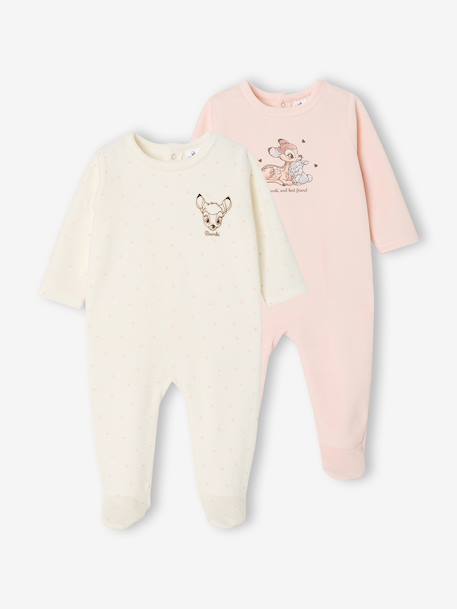 Pack of 2 Disney sleepsuits pale pink - vertbaudet enfant 