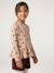 Long-sleeved blouse for girls dusky pink+taupe - vertbaudet enfant 