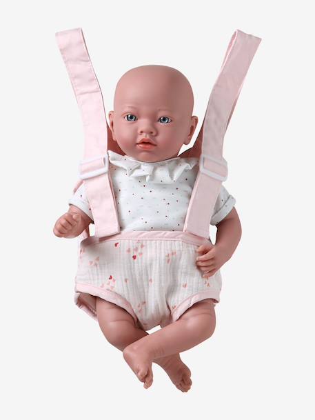 Porte-poupon en gaze de coton jaune+noir+rose+rose imprimé - vertbaudet enfant 