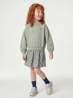 Fille-Robe bi-matière fille