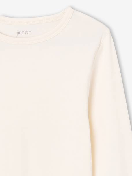 Pack of 2 cropped long-sleeved T-shirts for girls black+chocolate - vertbaudet enfant 