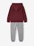 Ensemble sport garçon à capuche bordeaux+ocre+vert sauge - vertbaudet enfant 