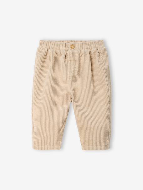 Corduroy trousers for baby boys beige - vertbaudet enfant 