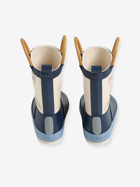 Striped Wellies for Babies light blue+navy blue+printed green+striped navy blue - vertbaudet enfant 