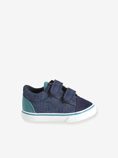 Chaussures premiers pas bébé à scratch bleu - vertbaudet enfant 