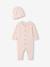 Ensemble combinaison et bonnet naissance fille rose pâle - vertbaudet enfant 