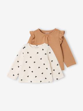 Pack of 2 long-sleeved Basics baby t-shirts  - vertbaudet enfant