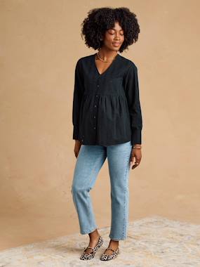 Blouse grossesse et allaitement en broderie anglaise - vertbaudet enfant -Blouse grossesse et allaitement en broderie anglaise