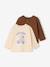 Pack of 2 long-sleeved T-shirts for baby cocoa+emerald green - vertbaudet enfant 