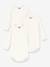 Lot 3 bodies manches longues blanc - vertbaudet enfant 