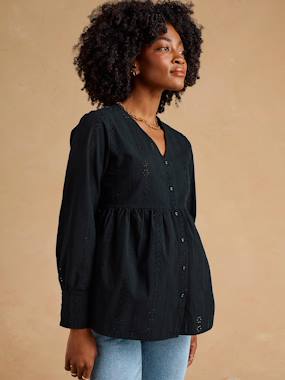 Blouse grossesse et allaitement en broderie anglaise - vertbaudet enfant -Blouse grossesse et allaitement en broderie anglaise