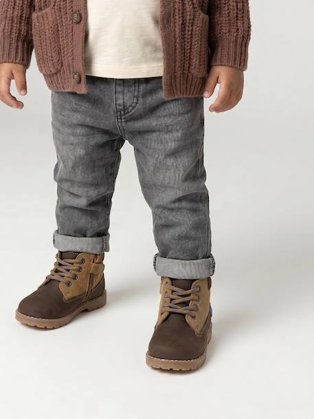 Jean denim bébé denim brut+denim gris - vertbaudet enfant 