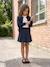 Fine Knit Basics Cardigan for Girls anthracite+dusky pink+emerald green+grey blue+marl beige+navy blue+plum+vanilla+yellow - vertbaudet enfant 