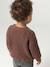 V-neck cardigan for babies in chunky knit chocolate+grey blue - vertbaudet enfant 