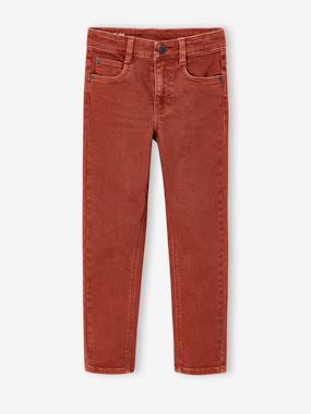 Boys-MEDIUM Hip, MorphologiK Slim Leg Coloured Trousers, for Boys