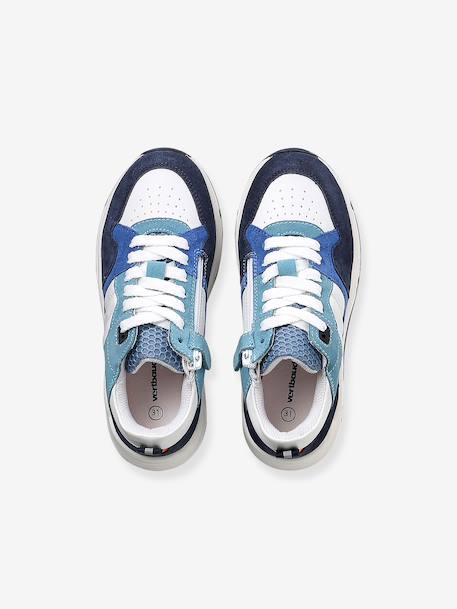 Basket enfant garçon cuir lacets marine - vertbaudet enfant 