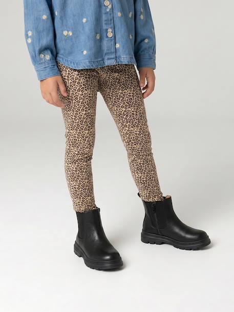 Pack of 3 leggings for girls ink blue+vanilla - vertbaudet enfant 
