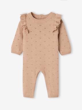 Knitted playsuit for baby girls - vertbaudet enfant Knitted playsuit for baby girls - vertbaudet enfant