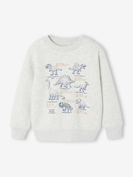 Sweatshirt with front print for boys marl red+marl white+night blue - vertbaudet enfant 