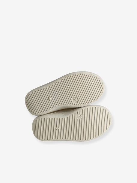 Chaussons zippés bébé en toile beige+beige imprimé+blanc imprimé+rose imprimé+rose pâle+vanille - vertbaudet enfant 