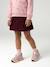 Pleated skort for girls beige+bordeaux red+English green - vertbaudet enfant 