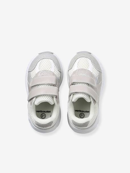 Baby first steps shoes with touch-fastening straps grey - vertbaudet enfant 