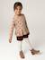 Long-sleeved blouse for girls dusky pink+taupe - vertbaudet enfant 