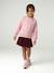 Long-sleeved sweatshirt for girls ecru+pale pink - vertbaudet enfant 