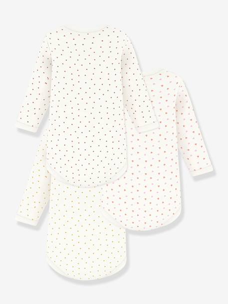 Lot 3 bodies manches longues blanc - vertbaudet enfant 