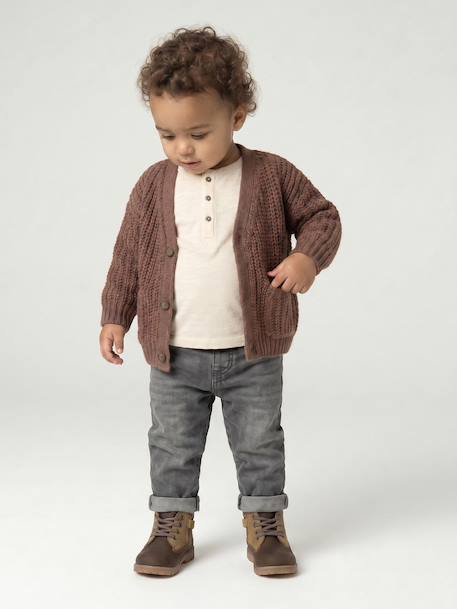 Jean denim bébé denim brut+denim gris - vertbaudet enfant 