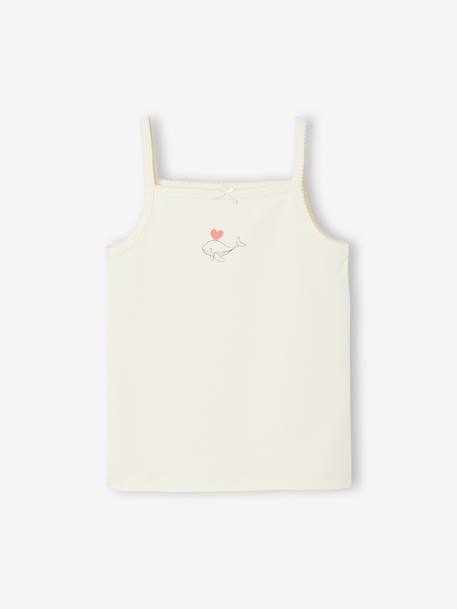 Lot de 3 débardeurs fille beige - vertbaudet enfant 