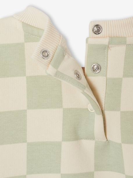 Long-sleeved sweatshirt for baby sage green - vertbaudet enfant 