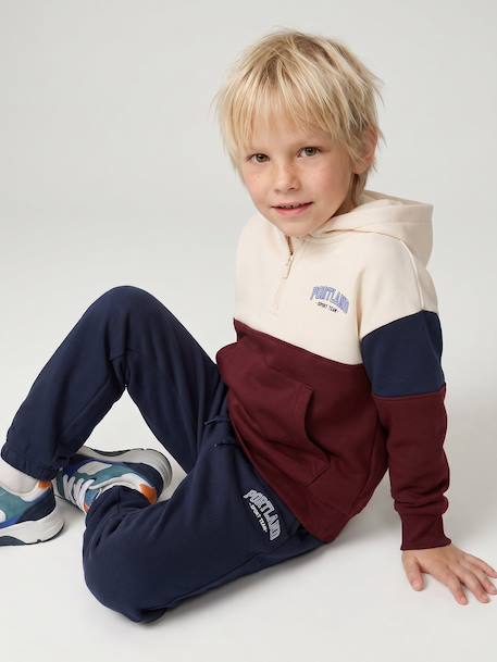 Pantalon de jogging garçon beige+marine+vert sapin - vertbaudet enfant 