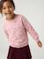Long-sleeved sweatshirt for girls ecru+pale pink - vertbaudet enfant 
