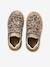 Baskets enfant fille cuir à scratchs beige+marron+vieux rose - vertbaudet enfant 