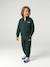 Zipped sweatshirt for boys with a trucker neck fir green+navy blue+red - vertbaudet enfant 