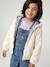 Coupe-vent fille à capuche réversible léopard/sherpa beige+vanille - vertbaudet enfant 