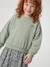 Dual Fabric Dress for Girls anthracite+ecru+mauve+sage green - vertbaudet enfant 