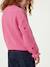 Long-sleeved round-neck jumper for girls ecru+navy blue+rose - vertbaudet enfant 