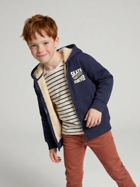 Sweat zippé à capuche garçon - vertbaudet enfant