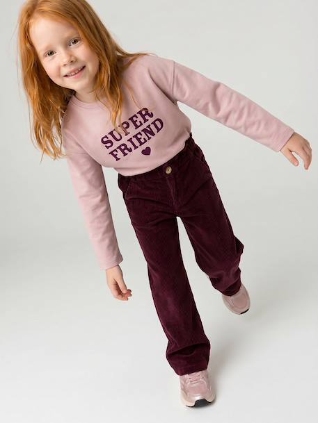 Long-sleeved T-shirt for girls green+ink blue+pale pink - vertbaudet enfant 