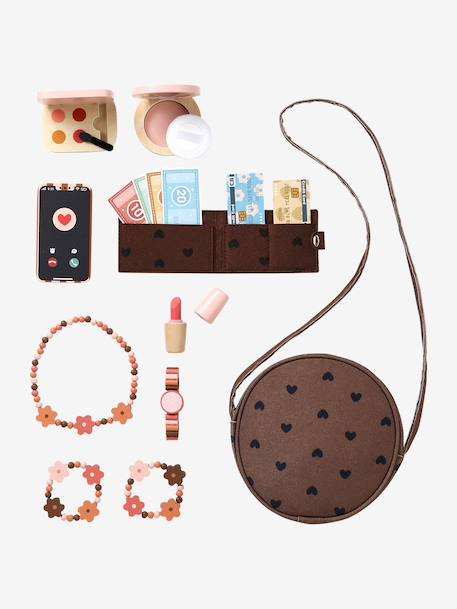 Handbag with FSC®100%  wooden accessories brown - vertbaudet enfant 