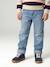 Straight Leg Jeans with Turn-Ups for Boys brut denim+stone - vertbaudet enfant 