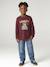 Long-sleeved T-shirt for boys bordeaux red+marl white+slate grey - vertbaudet enfant 