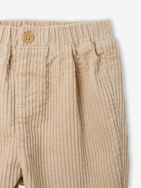 Corduroy trousers for baby boys beige - vertbaudet enfant 