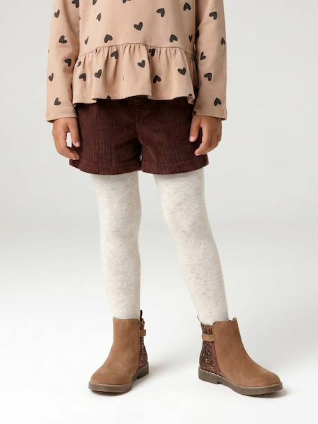 Short en velours forme paperbag fille bleu canard+camel+cannelle+chocolat+gris+mauve+vieux rose - vertbaudet enfant 